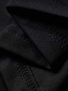 DAZY Women's U-Neck Sleeveless Fitted Solid Color Summer Versatile T-Shirt Holiday Black Modest - Black - View 4