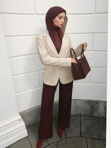 Mulvari Thắt lưng kim loại thanh lịch dành cho áo khoác vest nữ. - Màu Khaki - Xem 7