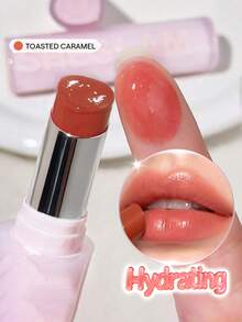 SHEGLAM Silk Slip Lip Oil Balm-Toasted Caramel Brand Beauty Makeup Face Paint Cosmetic For Women Girls Perfect For Spring Summer Ideal For Y2K Fancy Fashion Suitable For Birthday Mother'S Day Gift Rave Party Ready Best Color - 006 Toasted Caramel - View 1