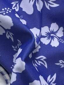 Swim Mod Women's Summer Beach Floral Print Sexy Bikini Swimsuit Set - Blue - View 7