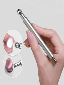 2Pcs Double Headed Cat Eye Magnet Nail Tools Smooth Shiny Surface Strong Magnetic For Gel Nail Polish Design Professional Nail Accessories Precise Sturdy For Nail Technician Female Manicure Christmas Gift - multicolor - View 12