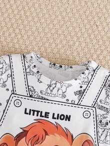 SHEIN Playful Pals Baby Boy Cute Dinosaur Print Soft & Comfortable Romper, Suitable For Daily Wear, Holiday Gift - Yellow - View 7
