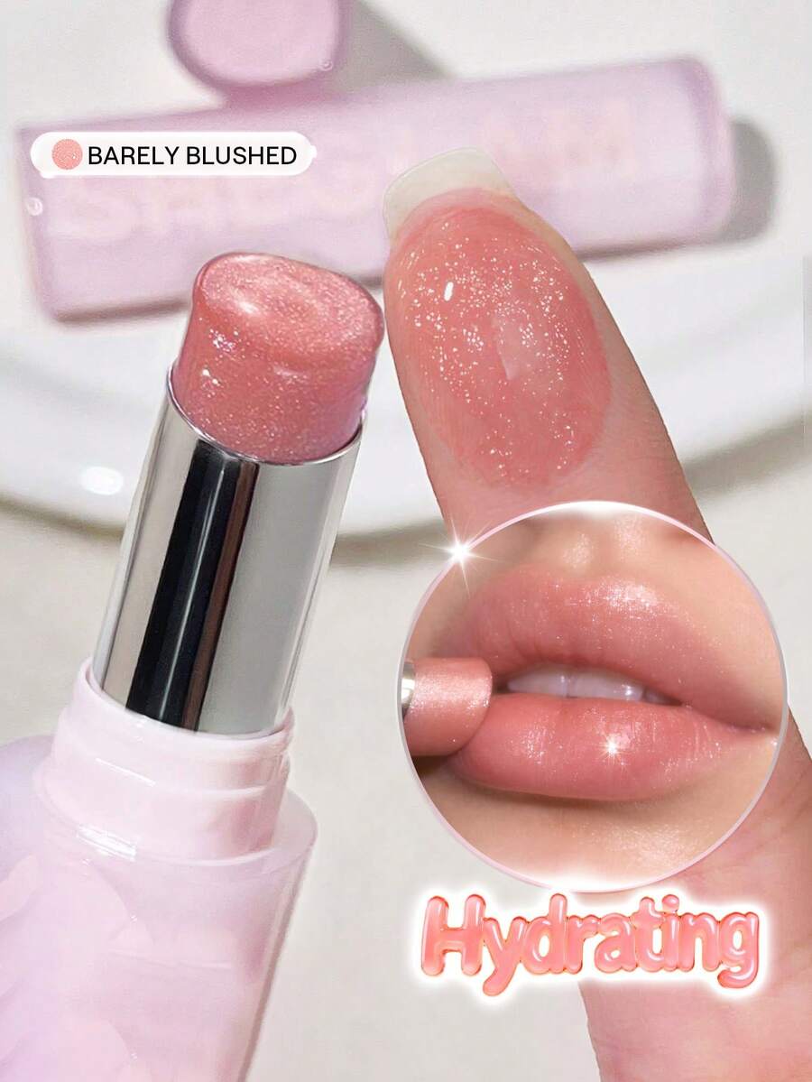 SHEGLAM Silk Slip Lip Oil Balm-Barely Blushed Brand Beauty Makeup Face Paint Cosmetic For Women Girls Perfect For Spring Summer Ideal For Y2K Fancy Fashion Suitable For Birthday Mother'S Day Gift Rave Party Ready Best Color - 609 Barely Blushed - View 1