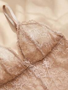 Charlaine Women's Sexy Lace Jumpsuit - Khaki - View 3