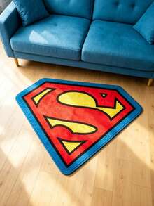 SUPERMAN X SHEIN 1pc Special-Shaped Rug - Multicolor - View 4