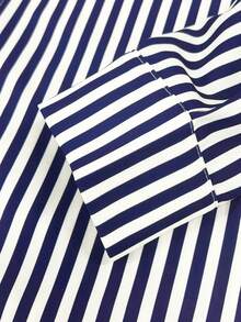 Resyla 女士仿牛仔拼接休闲长袖衬衫 / 夏季 - 彩色 - 查看 4