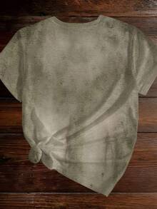 Áo thun cỡ lớn phong cách Boho Chic in hình trái tim, áo thun đồ họa màu xanh ngọc lam cổ điển với họa tiết nhuộm tie-dye, trang phục đi xem hòa nhạc phong cách Bohemian, hoàn hảo làm quà tặng Ngày của Mẹ, trang phục thường ngày mùa hè. - Nhiều màu - Xem 2
