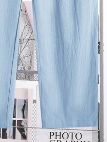 SHEIN Ensemble 2 pièces chemise à manches courtes et pantalon pour adolescents, col montant, décontracté, ample, polyvalent et confortable, rapport qualité-prix intéressant - Bleu ciel - Voir 6
