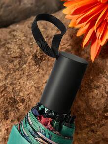 Frida Kahlo X SHEIN 1pc Floral Pattern Printed Umbrella, UV Protection UPF 50+, Perfect For School, Work, Outdoor And Daily Use, Designed For College Students, High School Students, Men And Women, Mexican Style, Tropical Flowers, Butterfly, Frida Kahlo, Vintage Art, Women Power - color - View 5