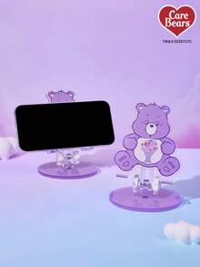 Care Bear X Joivida 1 Piece Bears Cartoon Acrylic Phone Stand, Adjustable Desktop Holder With Rainbow Pattern, Universal For Smartphones/Tablets, Cute Desk Accessory For Home/Office - Multicolor - View 5