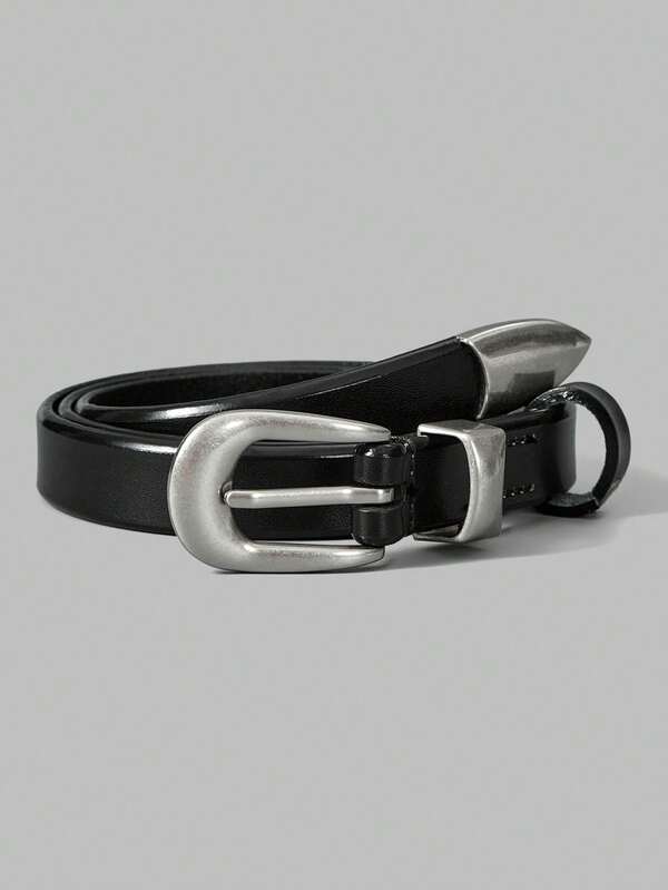 Ontre Ceinture boucle mode noire, convient pour les robes et les pantalons