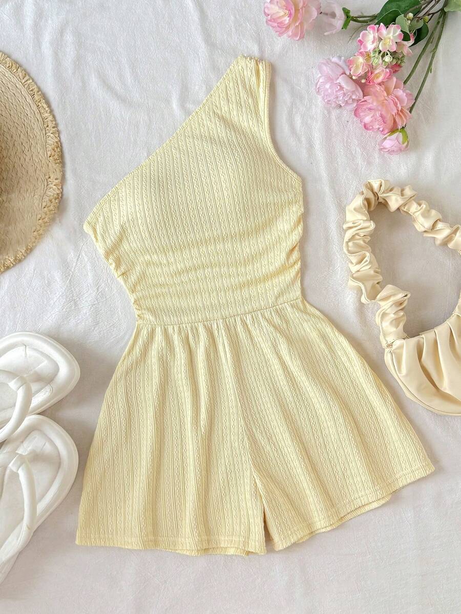 Tween Girl Tween Girls' Casual Everyday Comfortable Romper - Yellow - View 1