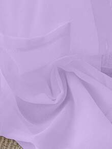 GlowEve Áo sơ mi nữ tay ngắn chất liệu chiffon có túi và cúc - Màu tím hoa cà - Xem 4