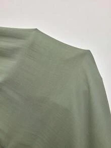 Ocili Soft & Comfortable Mandarin Collar Long Sleeve Maxi Dress With Shell Buttons, Viscose & Cotton Blend Sleepwear For Women - Dark Green - View 9