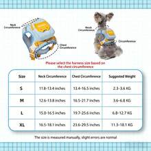 Adjustable Pet Harness Leash, Suitable For Medium & Small Dogs, Integrated Backpack Design For Outdoor Travel, Hiking And Walking, Pet Chest Strap Backpack - Multicolor - View 5