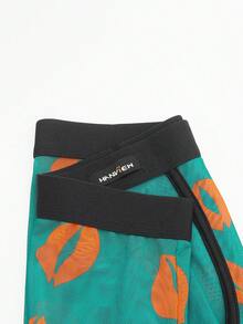 SHEIN DrisQ 男士唇印性感内衣 - 綠色 - 查看 5