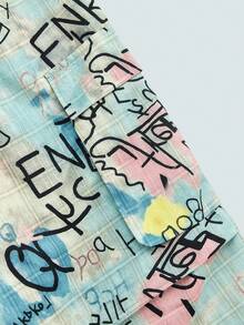 Modcrash Pantalones de chándal con estampado de camuflaje, estilo de moda callejera y punk para hombres, un artículo imprescindible, pantalones anchos de moda callejera personalizados y sueltos, de otoño a verano - Verde Caza - Ver 4