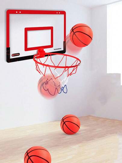 24cm/9.4-Inch Foldable Basketball Hoop, Household Indoor Basketball Hoop, Punch-Free Wall-Mounted Basketball Hoop