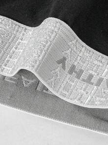 3 piezas/paquete Calzoncillos casuales de uso diario con estampado de letras para hombres - Multicolor - Ver 5