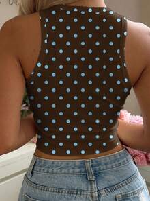 Mulvari Áo tank top nữ dáng ôm, cổ tròn, tối giản, thích hợp cho mùa hè. - Nhiều màu - Xem 3