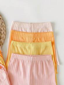 SHEIN 8pcs/Set Young Girl' Candy Color Camisole Tops - Multicolor - View 4