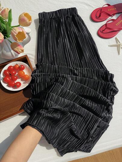 Comfortcana 大码女式纯色休闲百搭阔腿裤，适合日常穿着