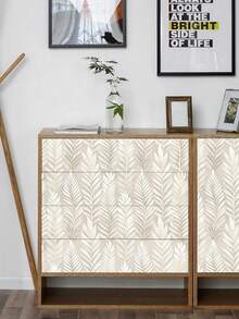 1 rollo de papel tapiz con textura y diseño de hojas en estilo bohemio en color beige, adhesivo de PVC autoadhesivo, a prueba de agua y humedad, con diseño floral, removible y reutilizable, fácil de instalar y limpiar, adecuado para sala de estar, cocina, dormitorio, comedor y decoración de muebles, empalme sin costuras - Bohemia - Ver 12