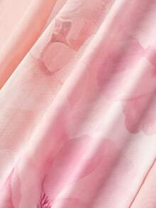SHEIN MOD Đầm in hoa dành cho nữ, kiểu dáng thời trang mùa hè. - Màu Hồng baby - Xem 4