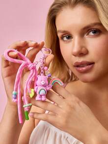 SHEIN X Care Bears Cartoon Bag Creative Hanger, Keychain, Gift - Pink - View 4