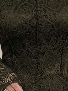 Đầm ren trắng thanh lịch dành cho phụ nữ - xanh quân đội - Xem 7