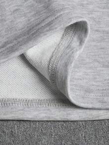 Manfinity ZONE917 休闲时尚街头3D高频十角星小Logo灰色双层腰部短裤 - 灰色 - 查看 5