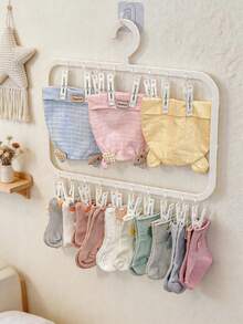 1 pieza Percha multifuncional ahorradora de espacio para calcetines y ropa interior - Tendedero eficiente, ideal para decoración de dormitorio, baño y dormitorio, decoración de festivales, decoración de habitaciones, decoración del hogar, decoración de dormitorio, vestidos, pantalones, zapatos, jeans, botas, faldas, primavera, minimalista, blusas de verano - Multicolor - Ver 4