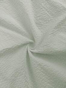 Easowa Đầm xòe chữ A tay ngắn nhún bèo, eo xếp ly, chất liệu vải crepe cotton 100%, kiểu dáng thoải mái, thanh lịch, thích hợp mặc đi làm, đi nghỉ dưỡng, mùa xuân/hè dành cho nữ. - Xanh nhạt - Xem 6
