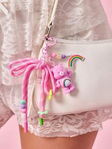 SHEIN X Care Bears Cartoon Bag Creative Hanger, Keychain, Gift - Pink - View 5