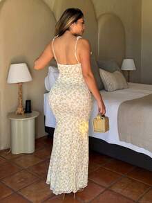 Maria Perezxox 女士无袖碎花连衣裙 - 粉色 - 查看 2