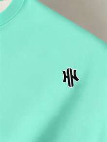 Manfinity Joysei Plus Size Men's Colorblock Short Sleeve T-Shirt - Multicolor - View 4