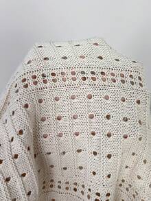 Balvessa 镂空无袖针织吊带连衣裙，夏季 - 杏色 - 查看 6