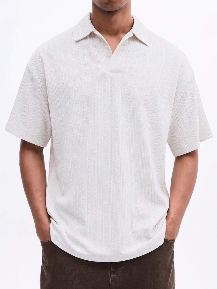 SUMWON Men's Classic White Short Sleeve Collared Polo Shirt Regular Fit Casual Summer Spring Golf Business Smart Casual Everyday Wardrobe Essential, Polo Blouse For Men, Polo Shirt For Men Casual, Oversized Polo
