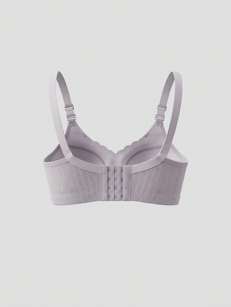 Women's Solid Color Adjustable Strap Casual Everyday Bra