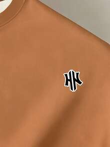 Manfinity Joysei Men's Round Neck Color Block Letter Print Casual Everyday T-Shirt - Multicolor - View 4
