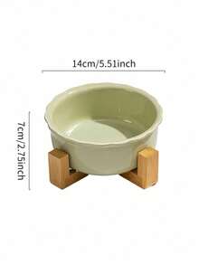 Elevated Ceramic Pet Bowls With Bamboo Stand Weighted Base Anti Slip Ergonomic Feeding Station For Cats Dogs Dishwasher Comfort Height - multicolor - View 18
