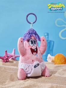 SpongeBob SquarePants | POKOJA LAND 1pc Co-Branded 3D Plush Charm, Cute Standing Shape, Classic Design, Can Be Hung On Bags, Schoolbags, Suitable For All Ages Including Teens & Adults, A Unique Gift For Birthday Or Anniversary - Pink - View 3