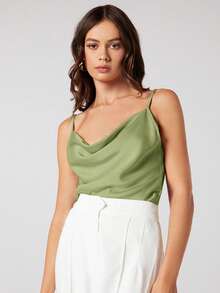 BizChic Áo hai dây không tay bằng satin, thanh lịch, sang trọng, phù hợp cho công sở hàng ngày, mang phong cách lãng mạn thập niên 90, thích hợp cho Giáng sinh, Năm mới, Ngày Valentine, Tiệc tùng, Đi biển, Lễ tốt nghiệp, Thời trang, Lễ kỷ niệm, Kỳ nghỉ, Khách dự đám cưới, Hẹn hò, Tiệc tùng, Buổi hòa nhạc, Bữa ăn sáng muộn, Sân bay. - màu xanh lá - Xem 3