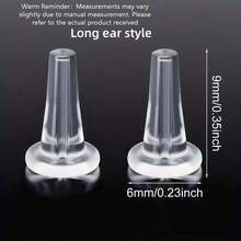 100 chiếc nút bịt tai, phụ kiện trang sức thủ công tự làm, nút bịt tai bằng silicon chống trượt, chống thất lạc. - Trong suốt - Xem 4