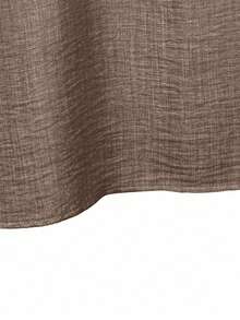 Linhara Plus Size Women Solid Color Round Neck Top And Wide Leg Pants Casual 2 Pieces Set Brown Linen Set 2 Pieces Set Linen Outfits For Women - Camel - View 5