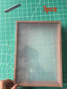 A Square Photo Frame, Dark Wood Grain Decoration, Minimalist Style, Suitable For DIY Displays: Small Ornaments, Plant Specimens, Photos, And Calligraphy Decorations. - Dark Wood - View 6