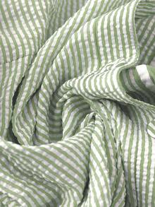 Linhara Plus Size Women's Colorblock Striped Print Patchwork Full Button Front Pocket Casual Short Sleeve Shirt - Green - View 7