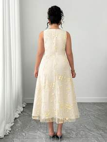Plus Size Dresses - Apricot - View 2