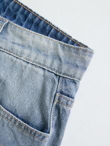 GlowEve Women's Casual Everyday Denim Jeans With Pockets And 3D Floral Decor - Blue - View 7