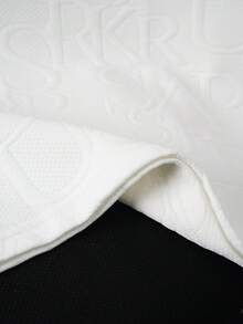 Manfinity Joysei 男士休闲纯色提花圆领背心，夏季 - 白色 - 查看 5